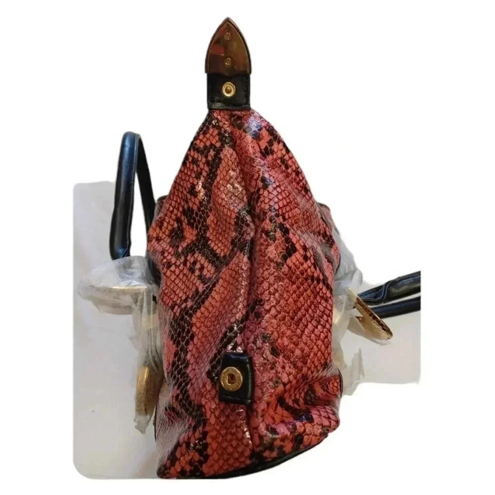 Charm And Luck Pink  Snakeskin Shoulder Bag Purse - Picture 3 of 8